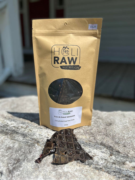 Raw dog food, raw pet food, frozen raw dog food, raw dog meals, natural raw dog food, raw food for dogs, BARF diet for dogs, biologically appropriate dog food, fresh raw dog food, healthy dog food, grain-free dog food, holistic dog food, raw dog food delivery, raw nutrition for pets, raw dog food Canada, Ottawa, Local, Gatineau, Wakefield, Chelsea, Russel, Treats, Dehydrated Beef Liver