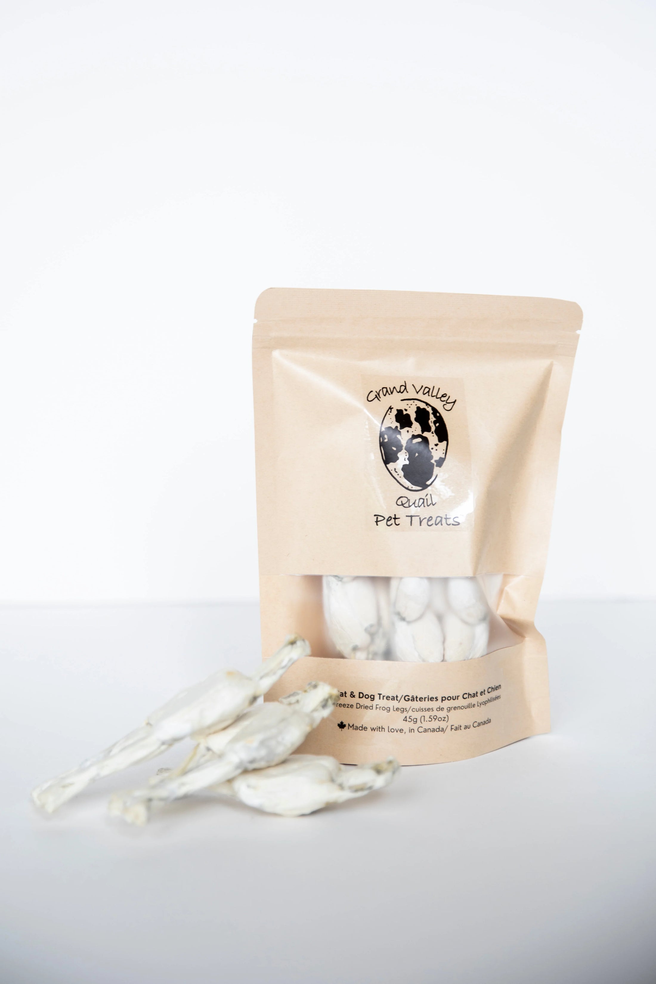 Freeze dried frog legs