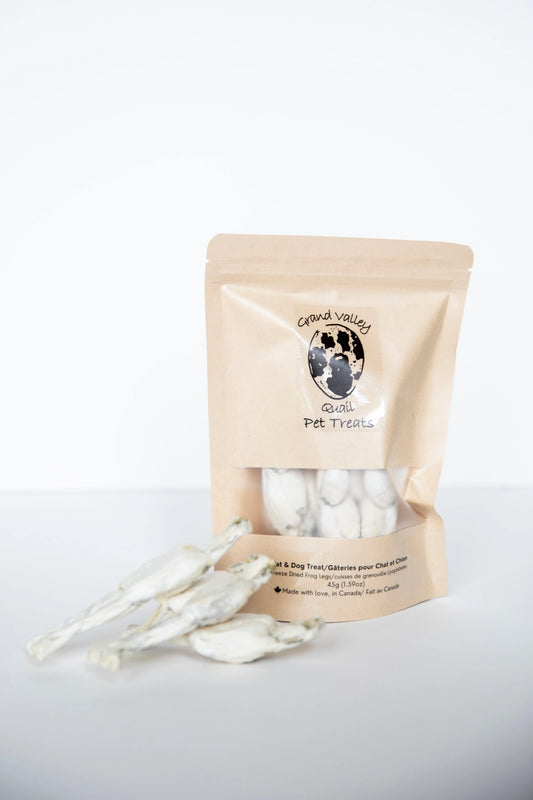 Freeze dried frog legs